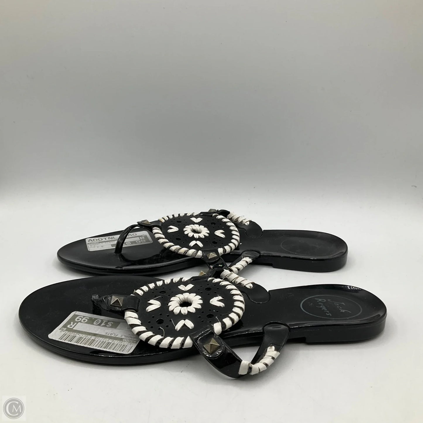Sandals Flats By Soda In Black, Size: 7.5