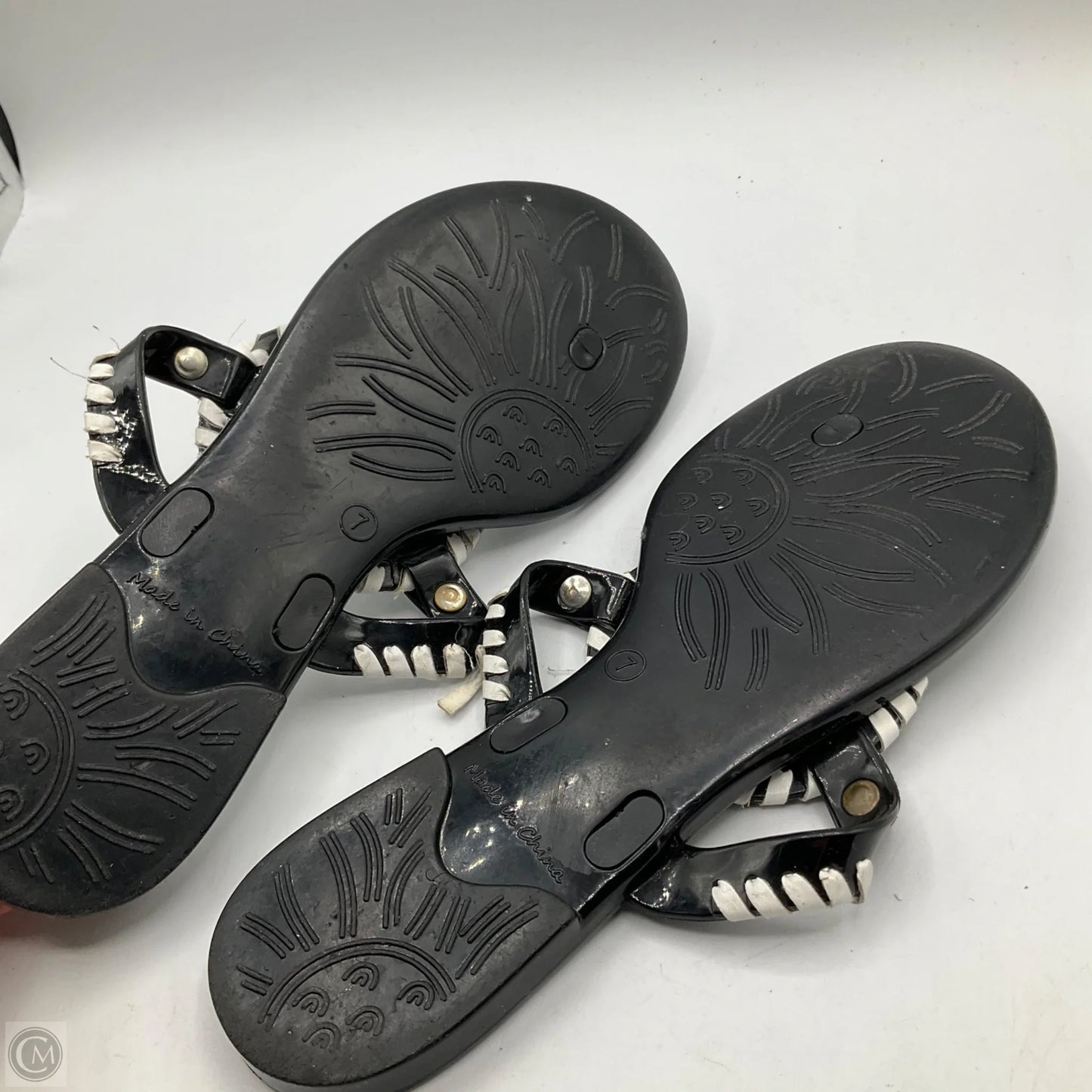 Sandals Flats By Soda In Black, Size: 7.5