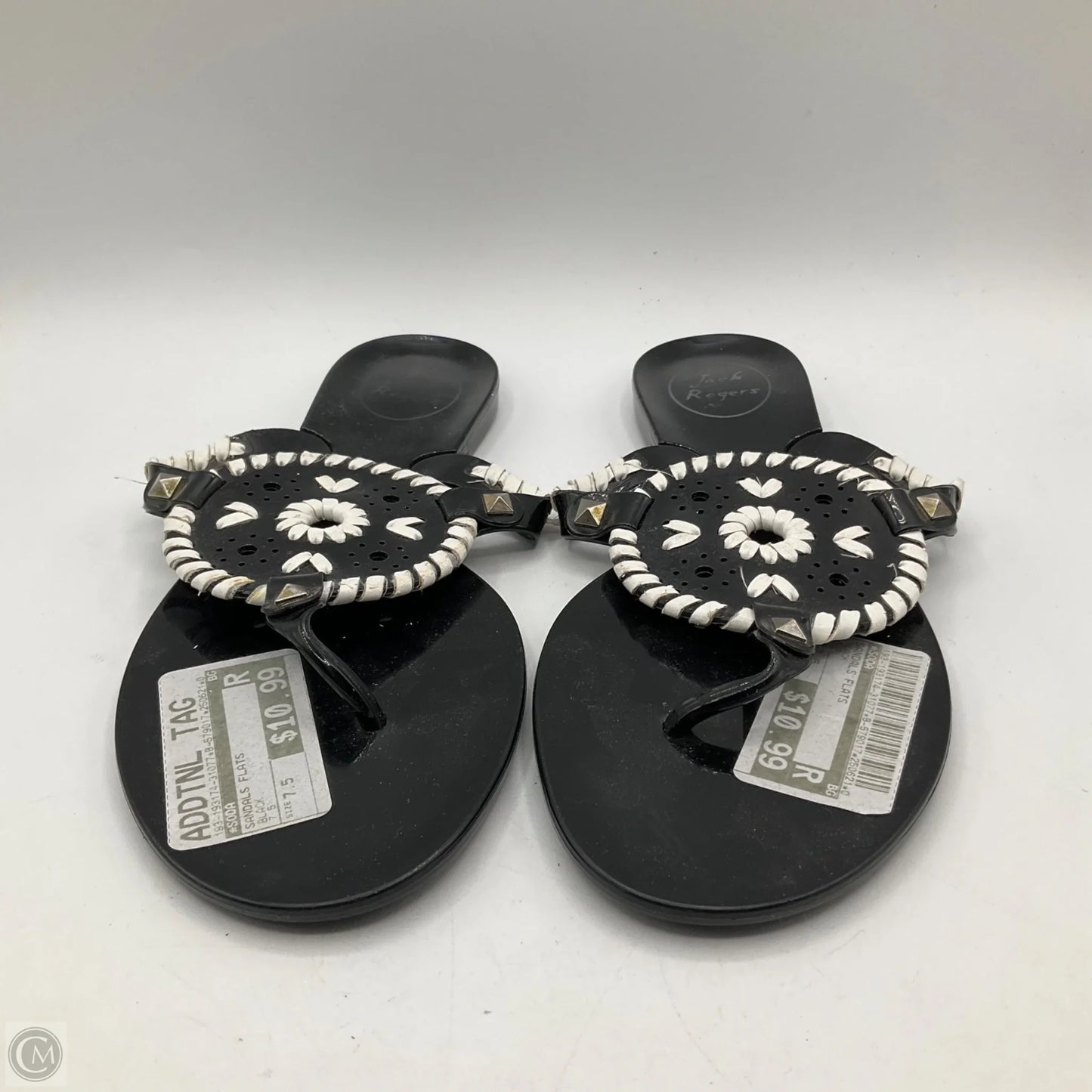 Sandals Flats By Soda In Black, Size: 7.5