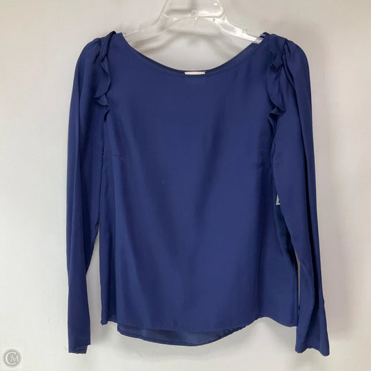 Top Long Sleeve By Reiss In Blue, Size: 4