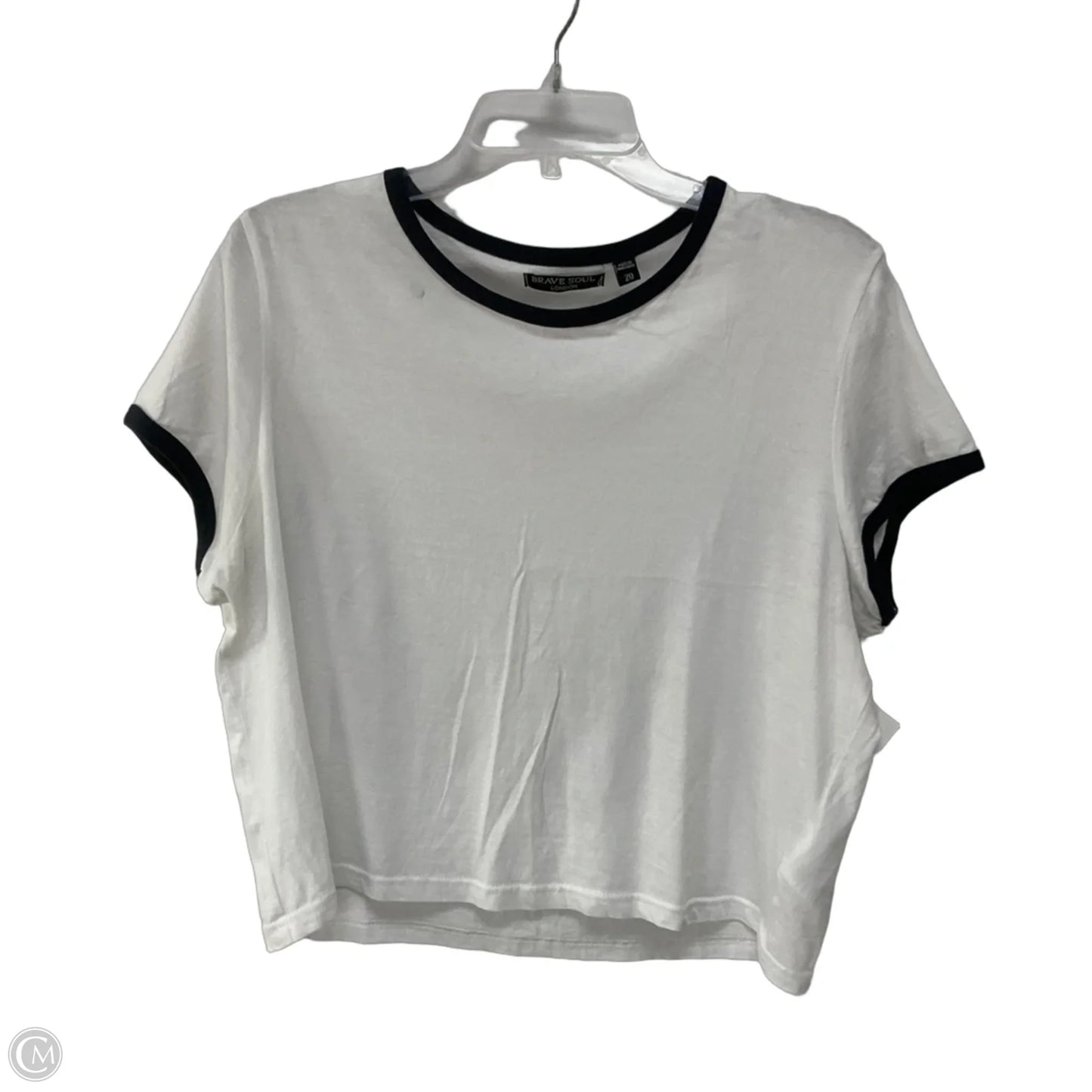 Top Short Sleeve Basic By Cme In White, Size: 2x