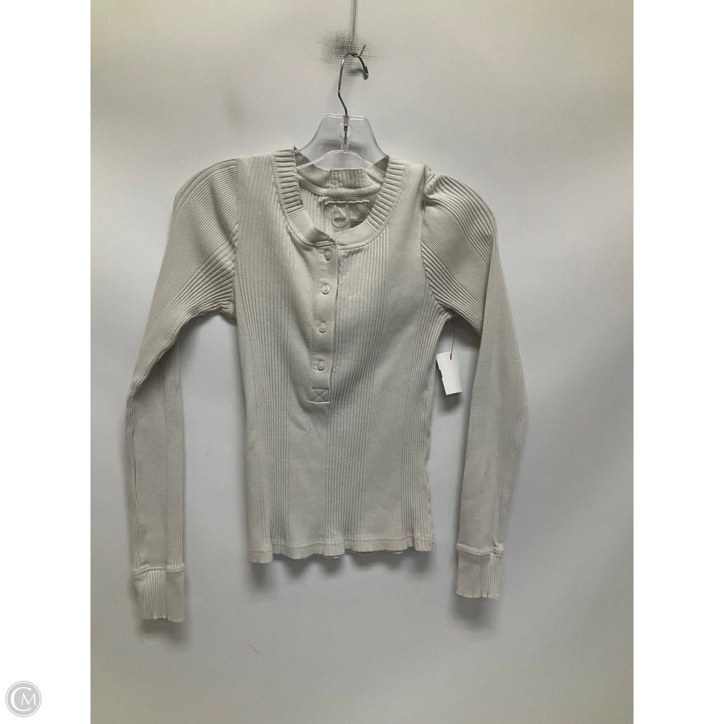 Top Long Sleeve By Aerie In White, Size: S
