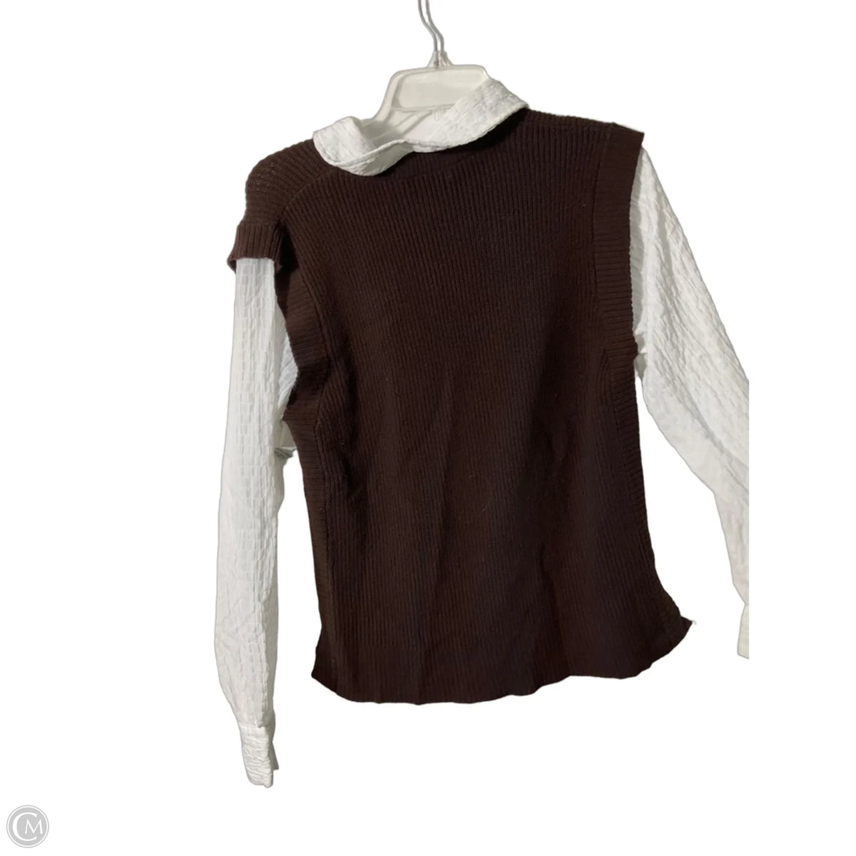 Top Long Sleeve By Nine West In Brown, Size: M