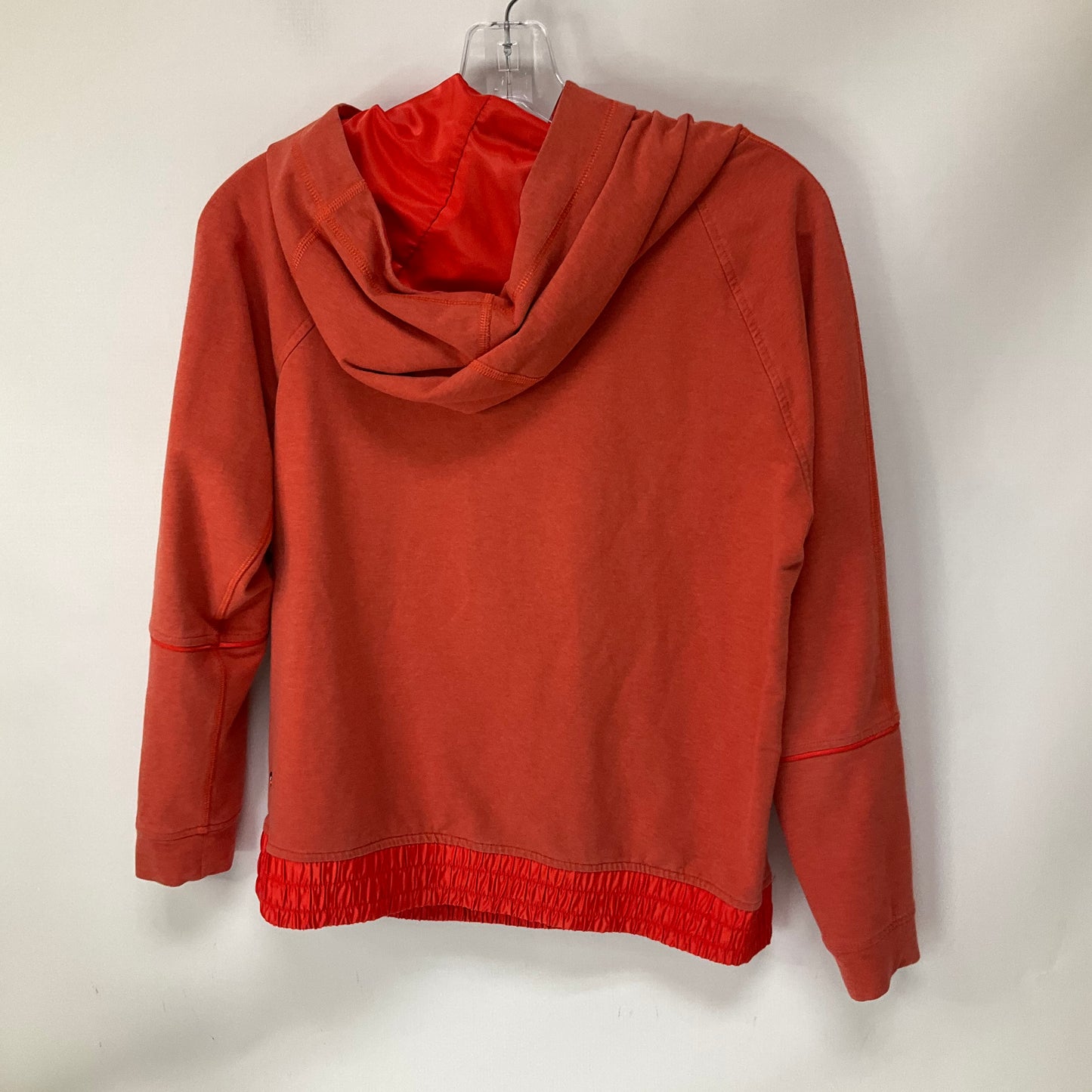 Athletic Top Long Sleeve Crewneck By Lululemon In Orange, Size: 8