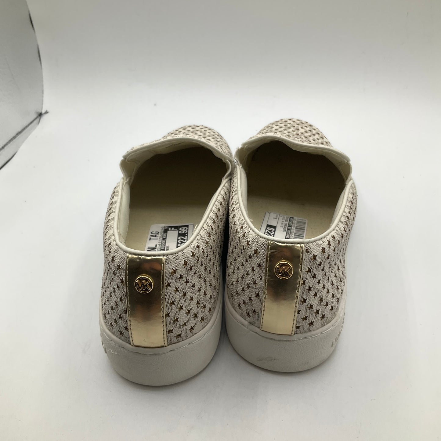 Shoes Sneakers By Michael By Michael Kors In Gold & White, Size: 9