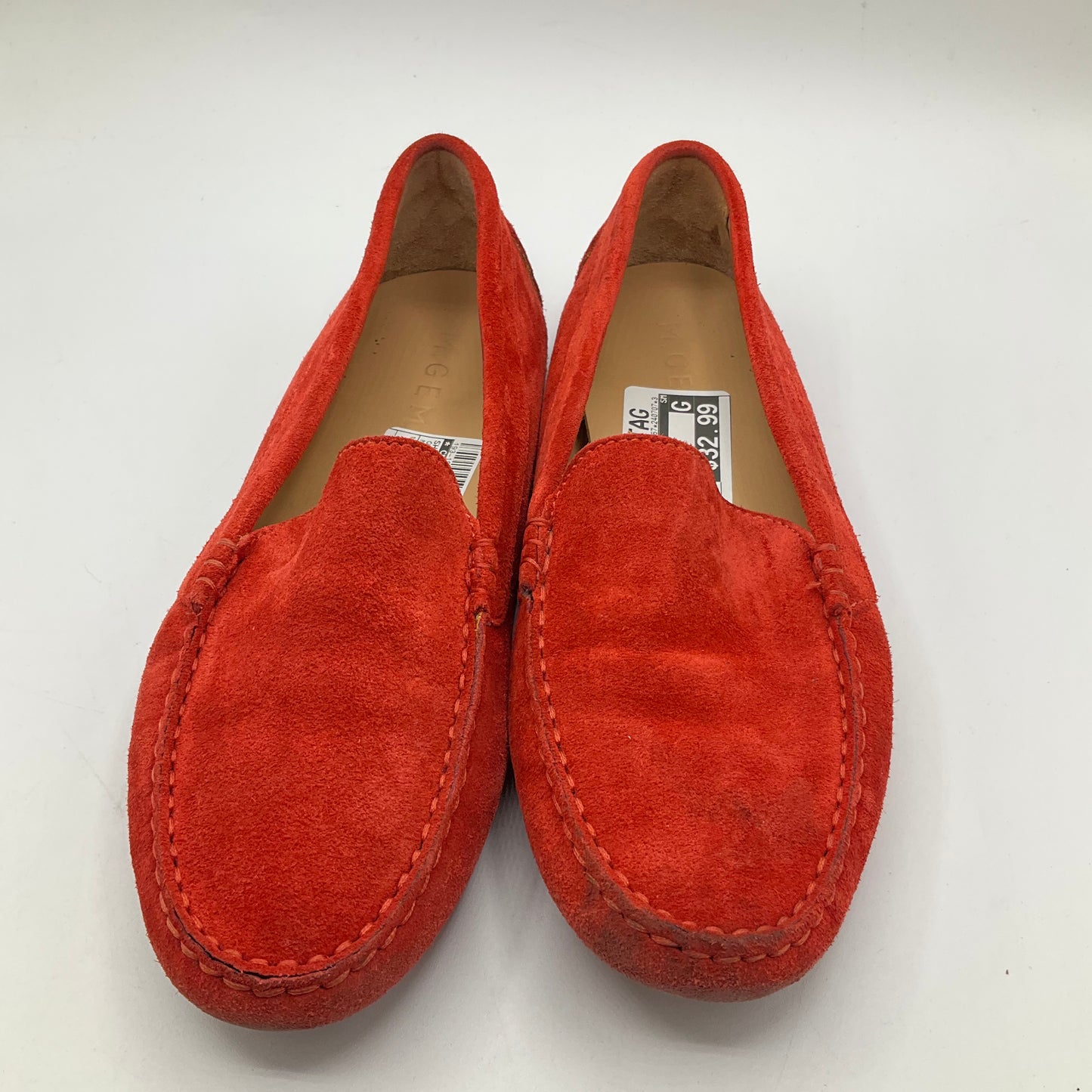 Orange Shoes Flats Cma, Size 8