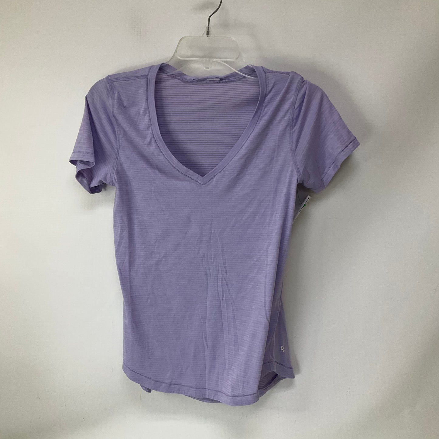 Athletic Top Short Sleeve By Lululemon In Purple, Size: 8