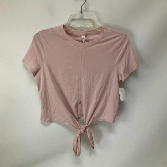 Athletic Top Short Sleeve By Lululemon In Pink, Size: 4