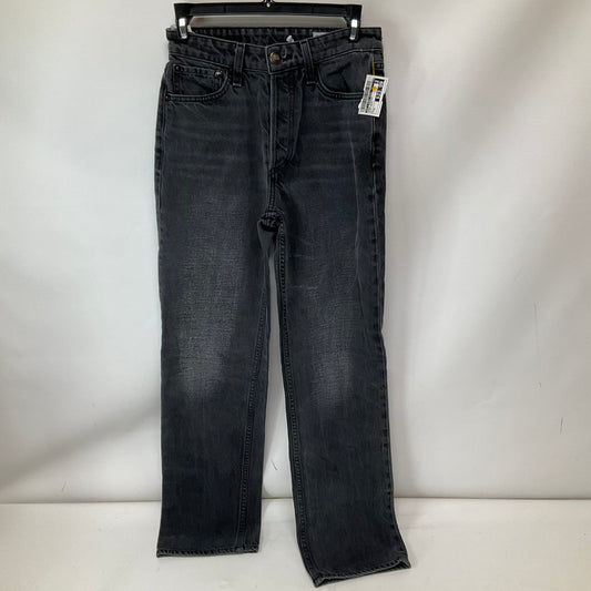 Jeans Straight By Rag & Bones Jeans In Black Denim, Size: 0