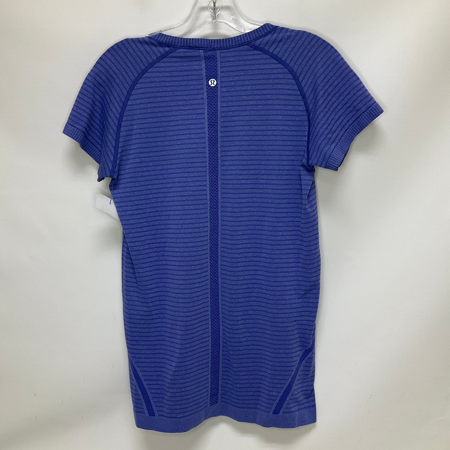 Athletic Top Short Sleeve By Lululemon In Blue, Size: 12