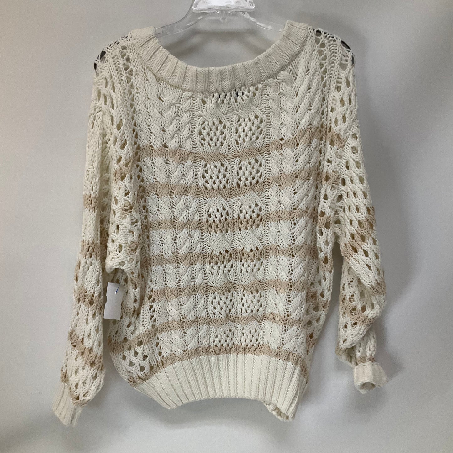 Sweater By John + Jenn In Cream & Tan, Size: Xs