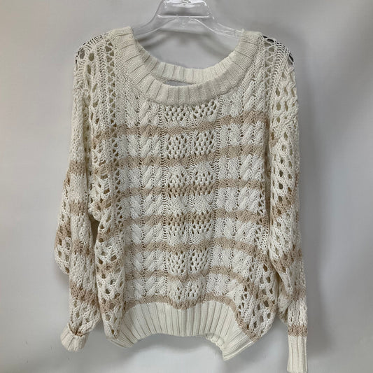 Sweater By John + Jenn In Cream & Tan, Size: Xs