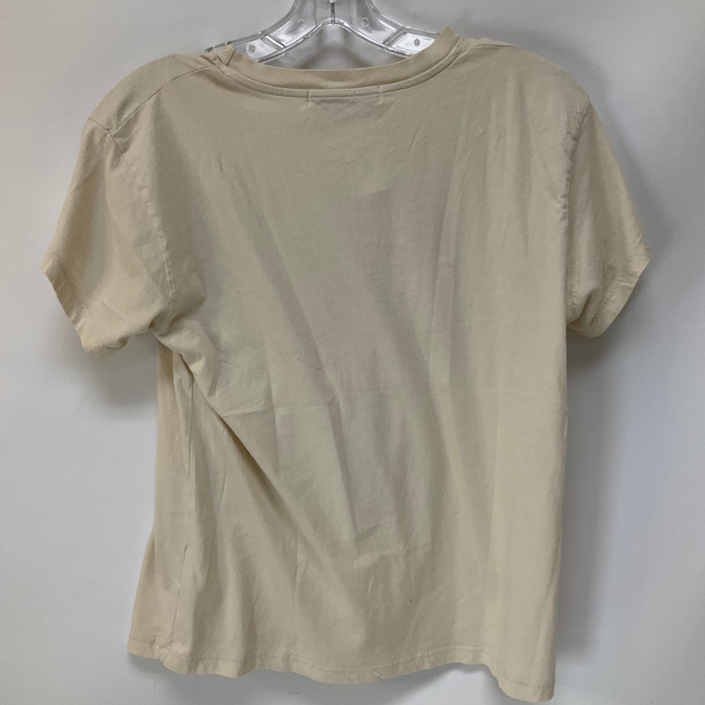 Top Short Sleeve By Cmb In Cream, Size: Xs