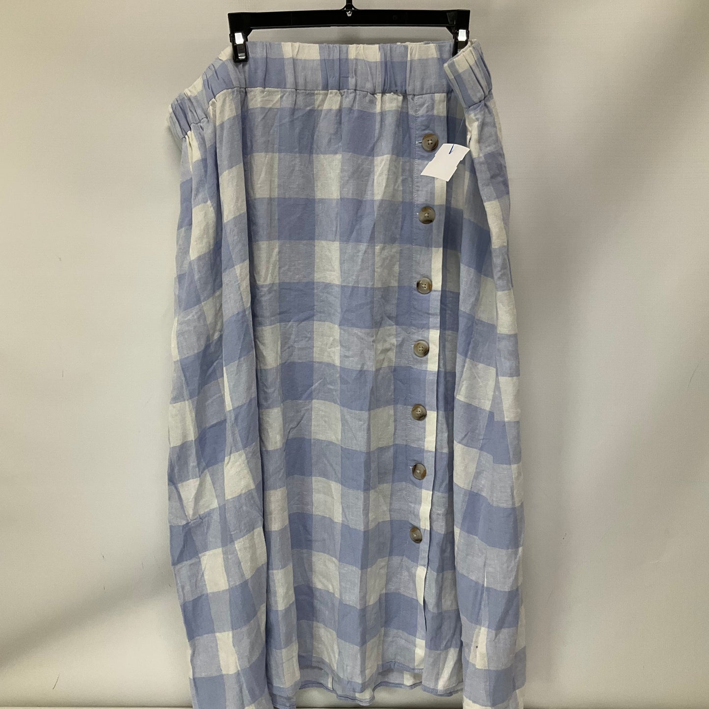 Skirt Maxi By Madewell In Blue & White, Size: 2x