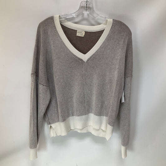 Sweater By Dreamers In Brown & Cream, Size: Xl