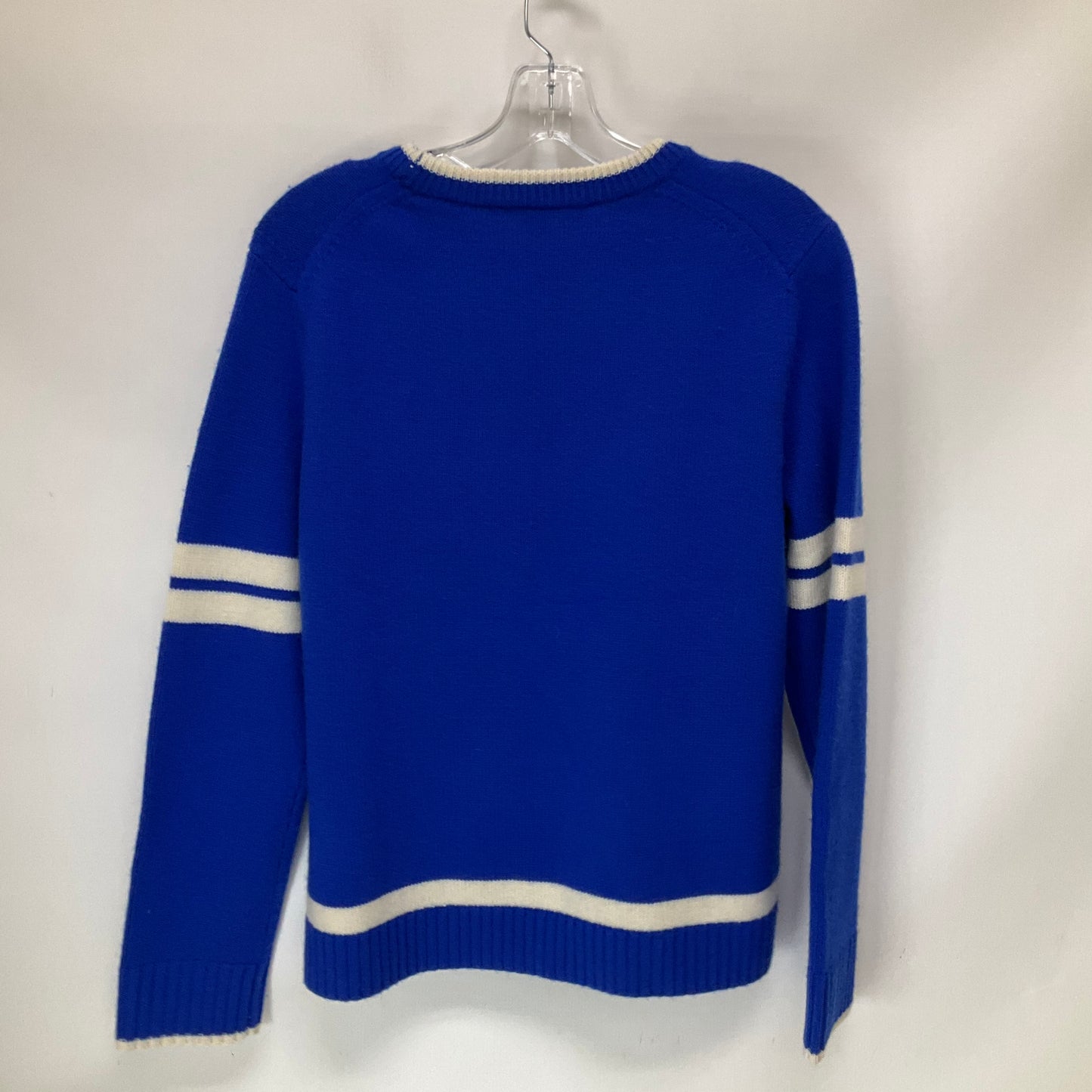 Sweater By Draper James In Blue & White, Size: L