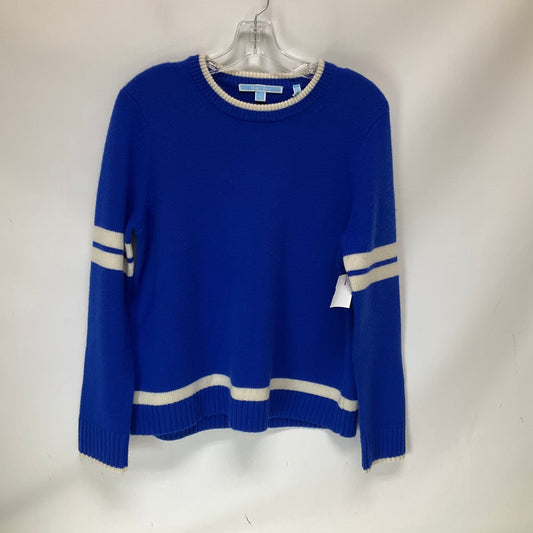 Sweater By Draper James In Blue & White, Size: L