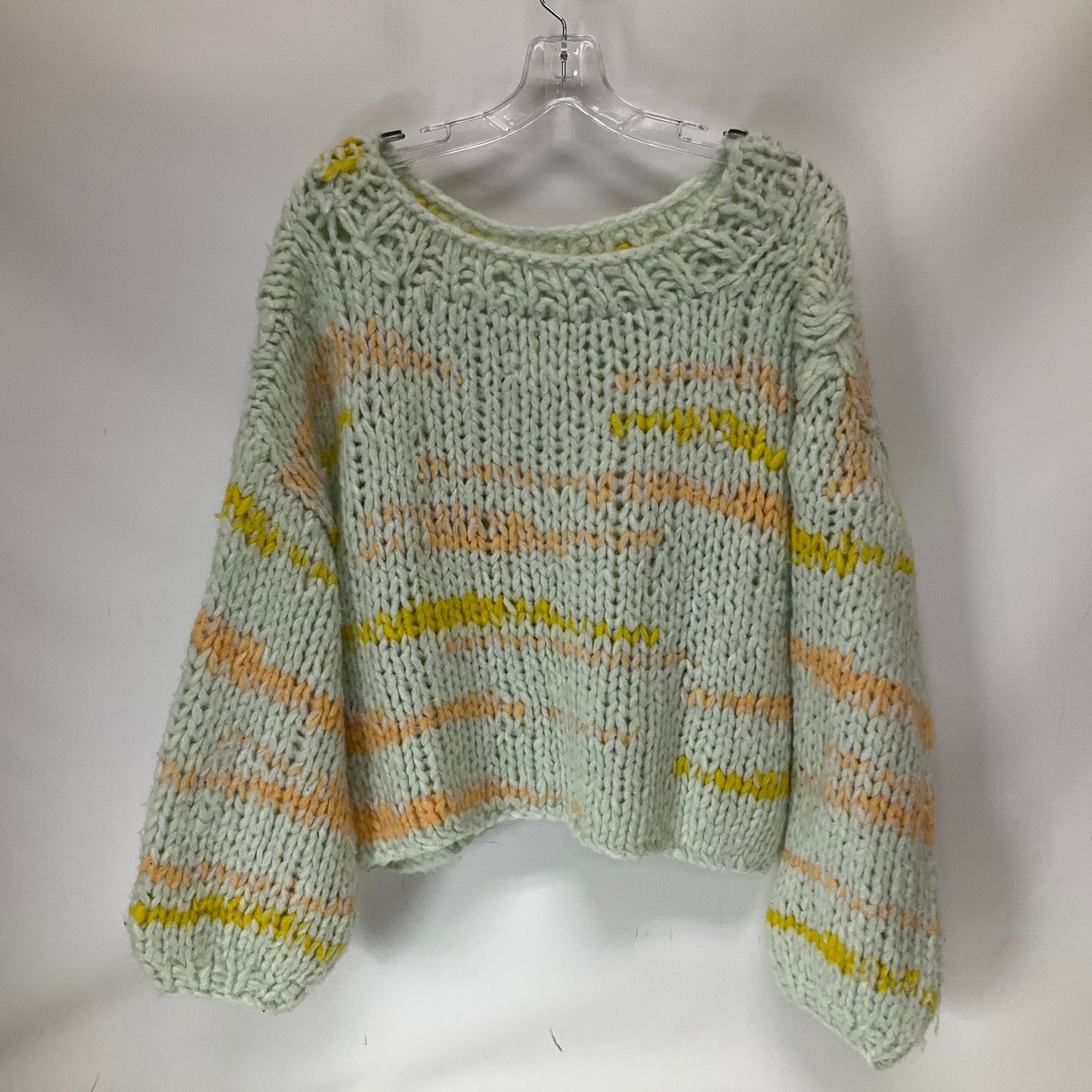 Sweater By Anthropologie In Green & Orange, Size: S