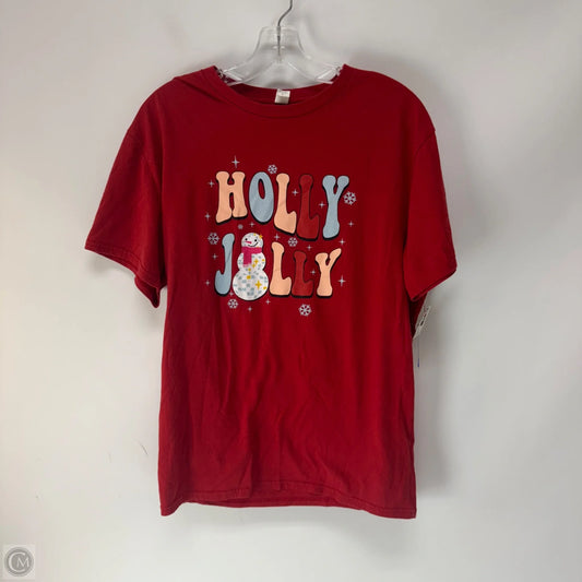 Top Short Sleeve By Cmf In Red, Size: L