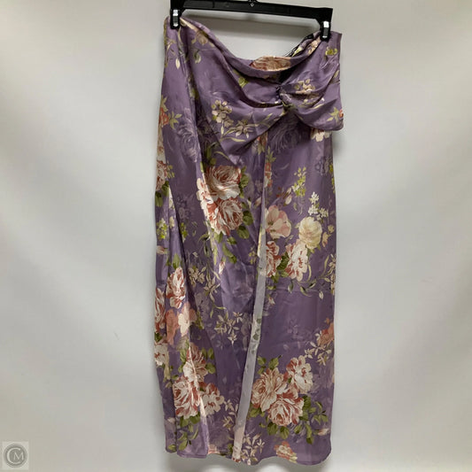 Skirt Midi By Zara In Purple, Size: M
