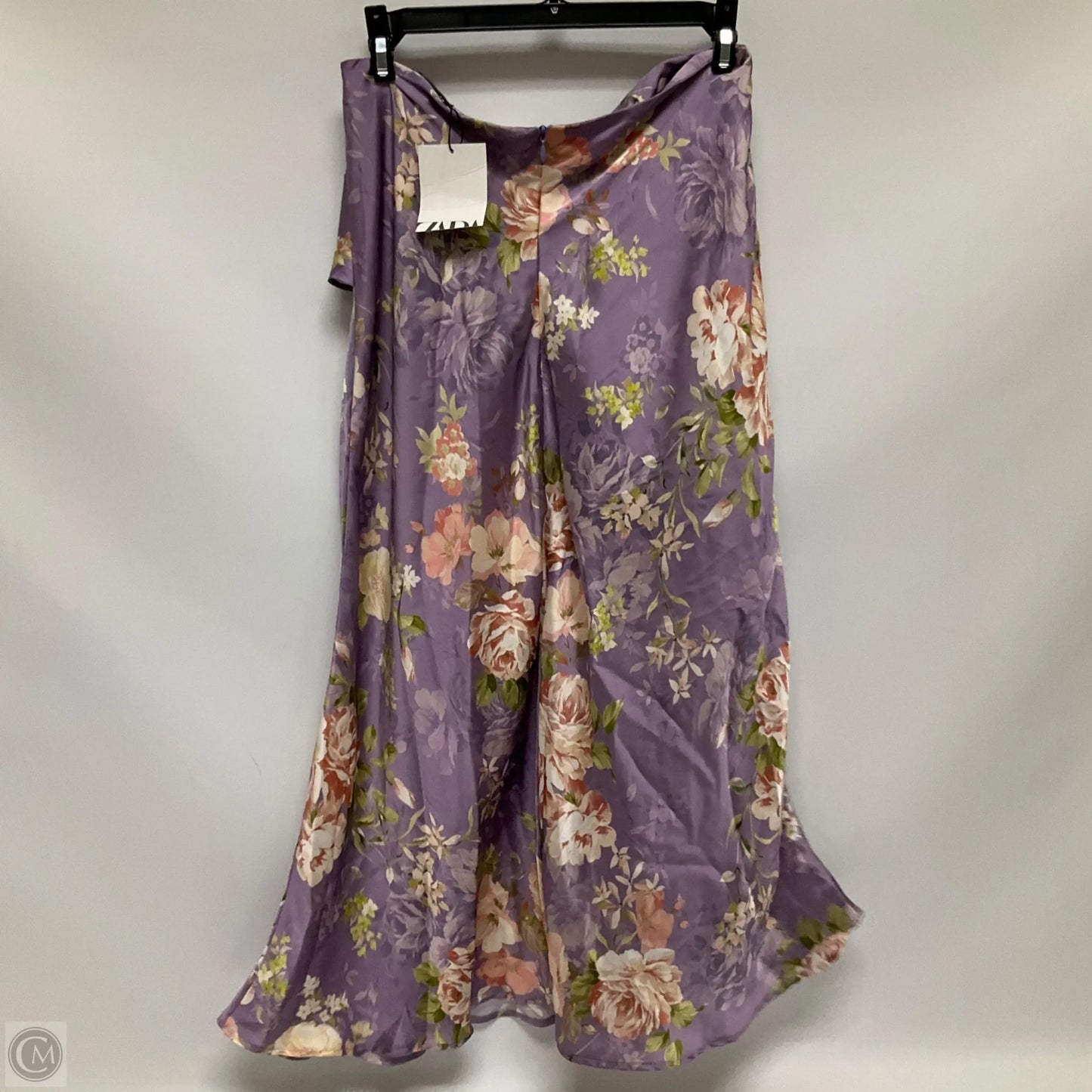 Skirt Midi By Zara In Purple, Size: M