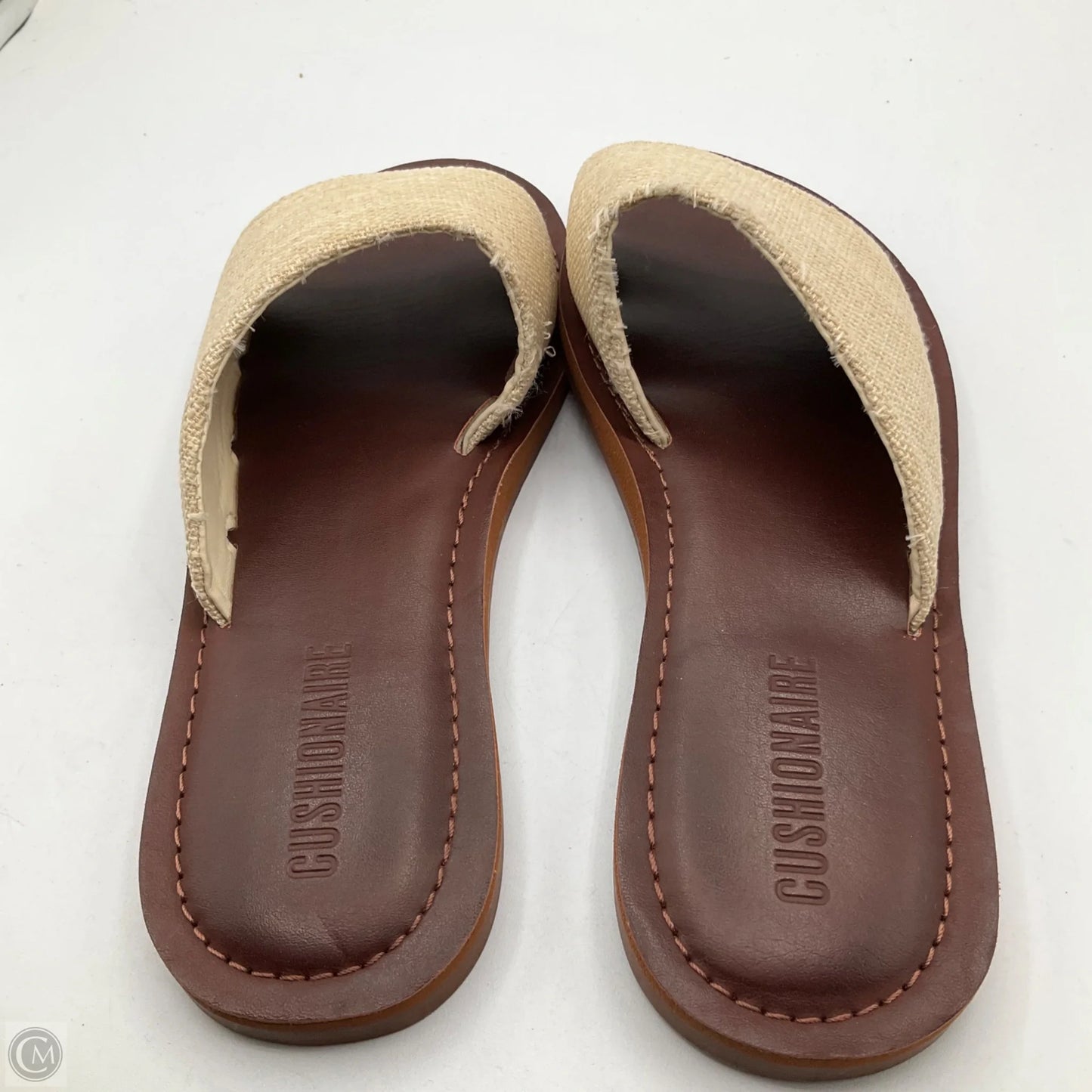Sandals Flats By Cushionaire In Beige, Size: 6.5