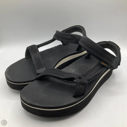 Sandals Flats By Teva In Black, Size: 10