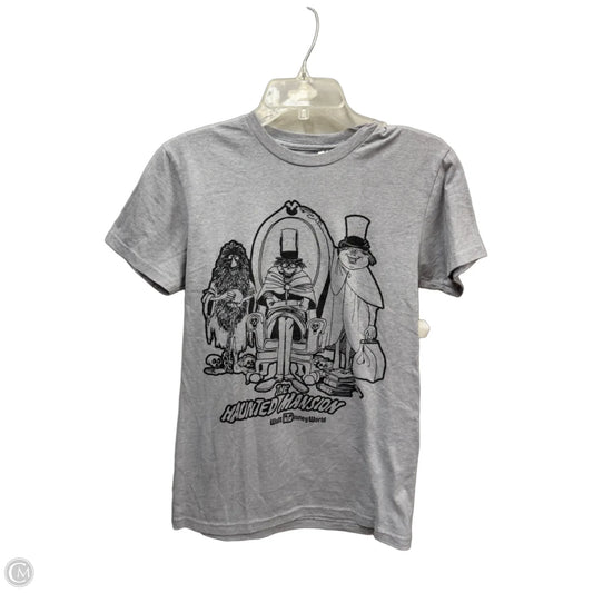 Top Short Sleeve By Disney In Grey, Size: S