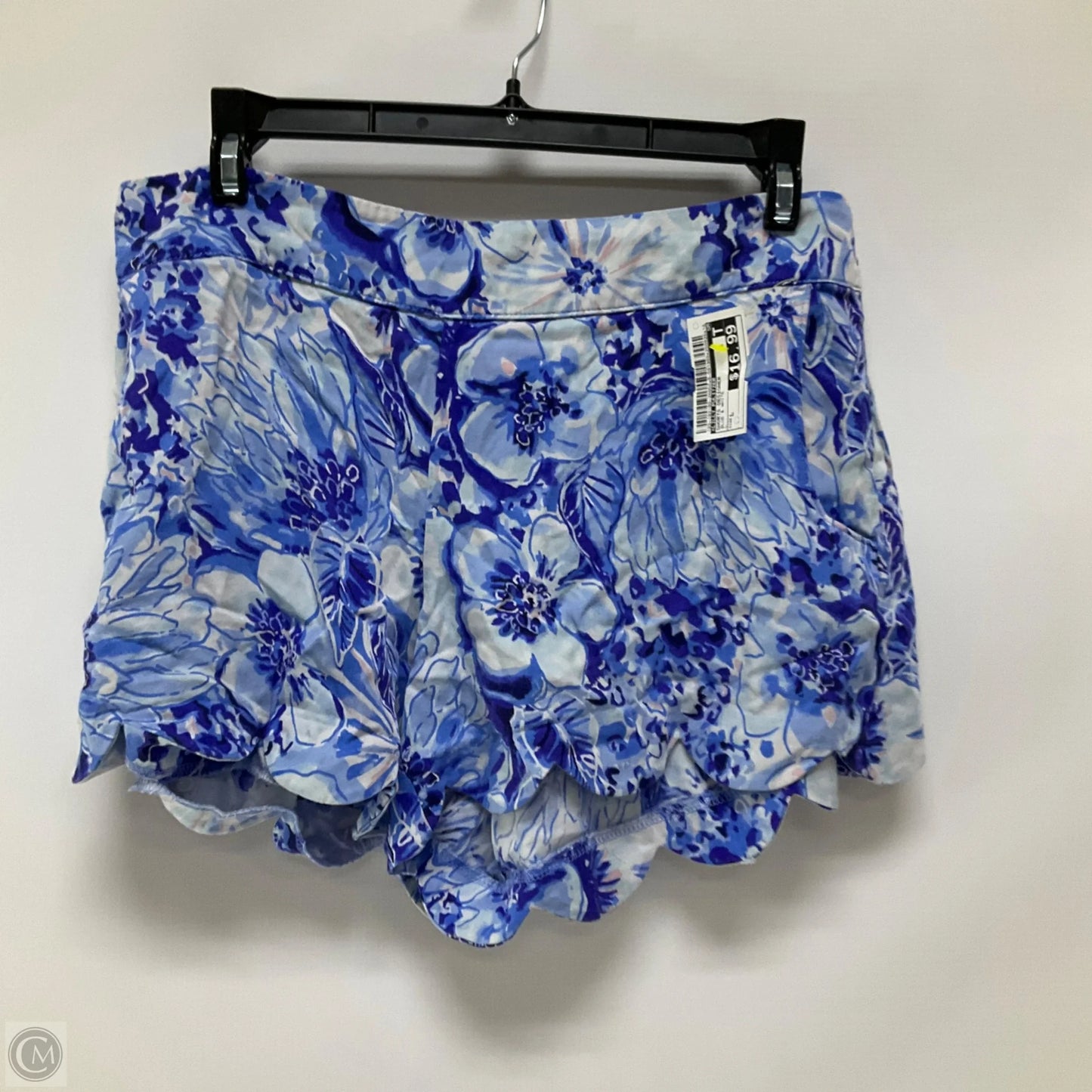 Shorts Designer By Lilly Pulitzer In Blue & White, Size: L
