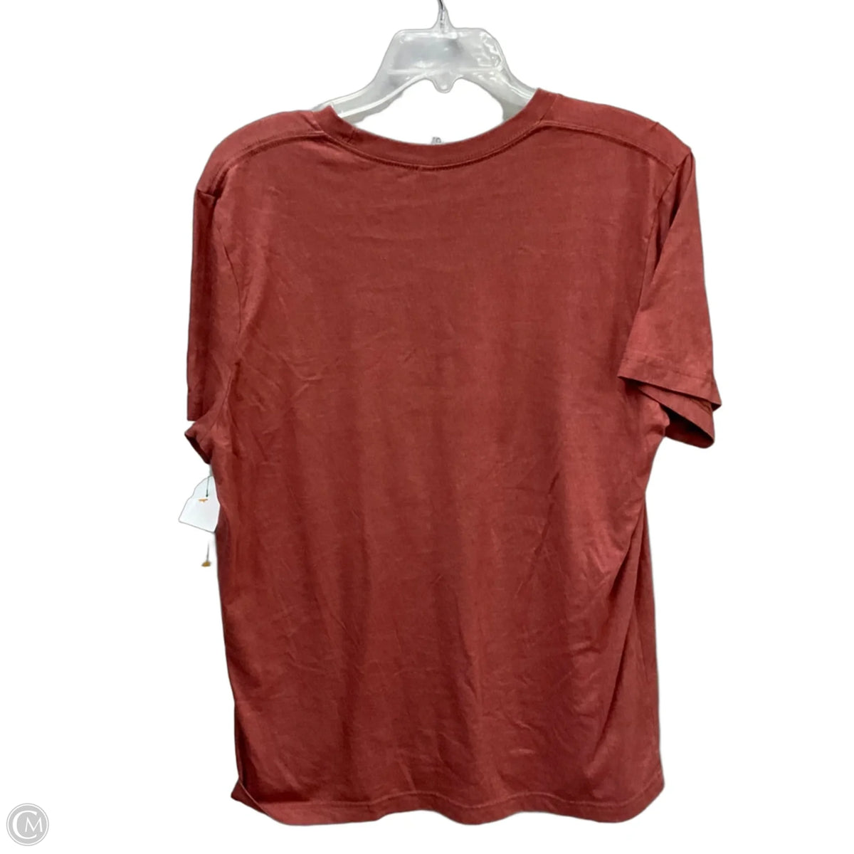 Top Short Sleeve By Bella + Canvas In Brown, Size: L