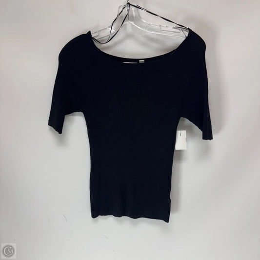 Top Short Sleeve By Anthropologie In Black, Size: S