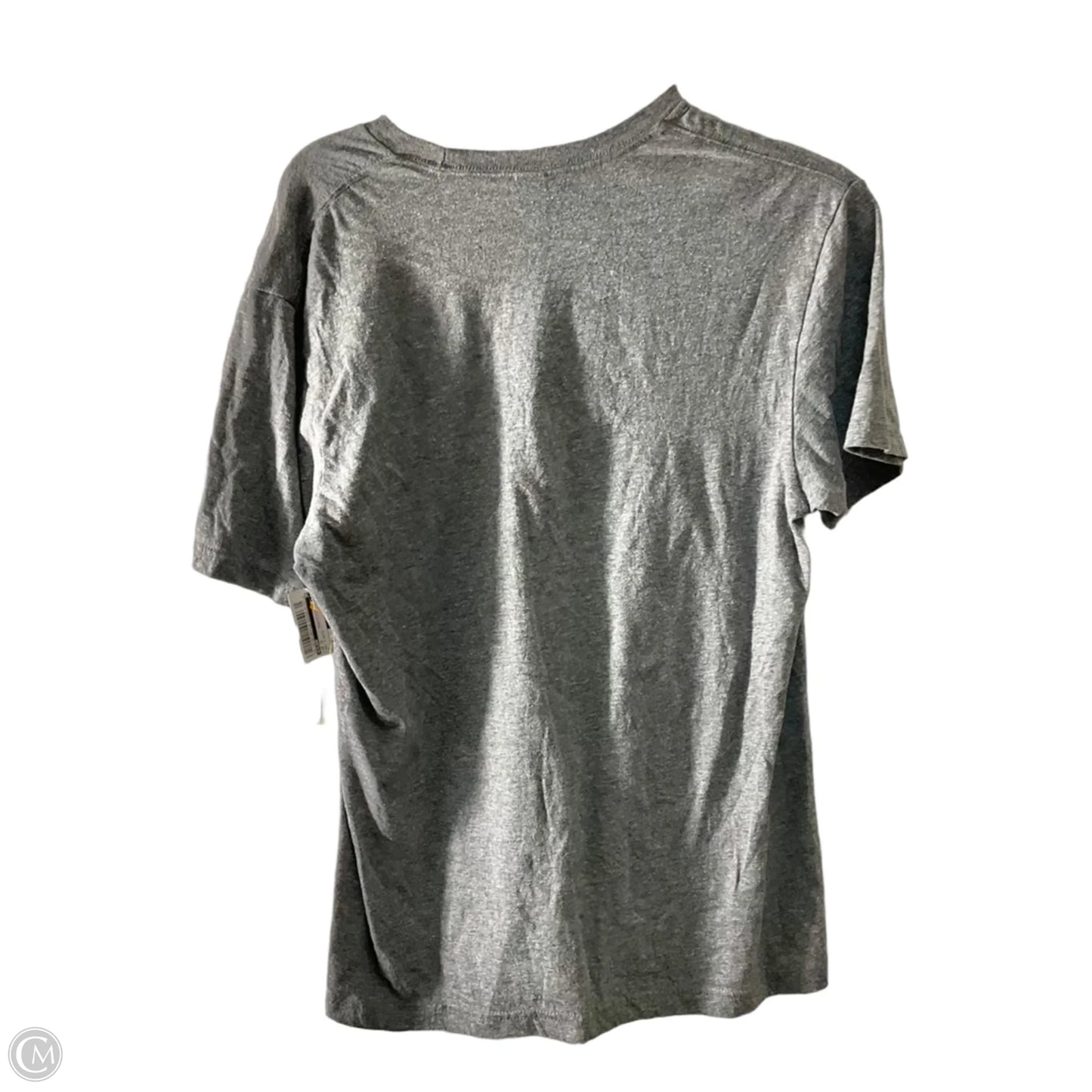 Top Short Sleeve By Gildan In Grey & White, Size: M