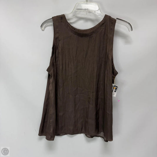 Top Sleeveless By Evereve In Brown, Size: M