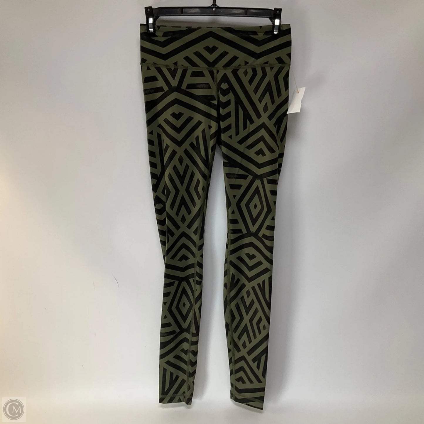 Athletic Leggings By Lululemon In Black & Green, Size: 4