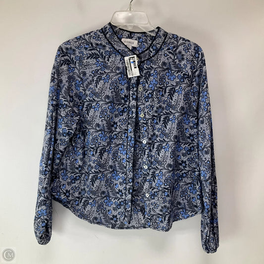 Top Long Sleeve By Evereve In Blue, Size: L