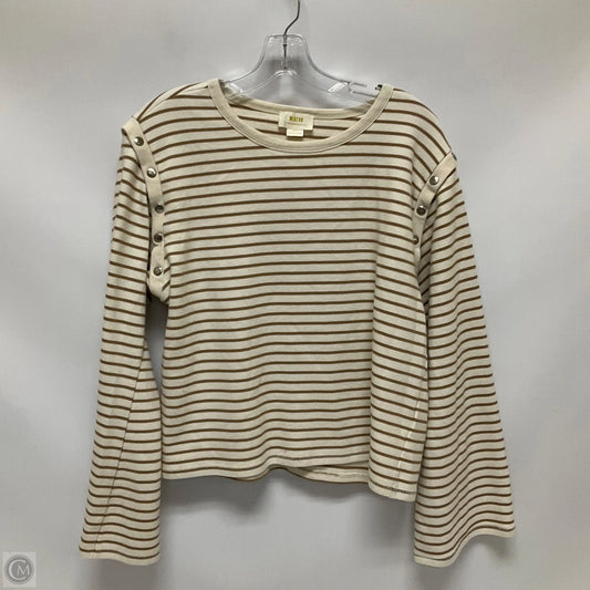 Top Long Sleeve By Maeve In Striped Pattern, Size: Xs