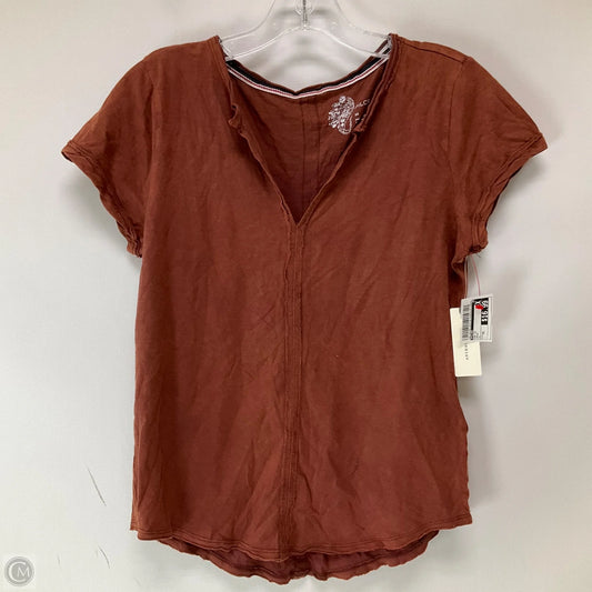 Top Short Sleeve By Pilcro In Brown, Size: Xs