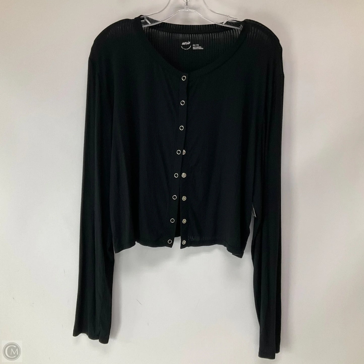 Top Long Sleeve By Aerie In Black, Size: Xxl