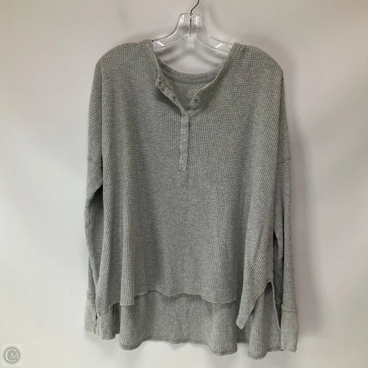 Top Long Sleeve By Offline By Aerie In Grey, Size: L