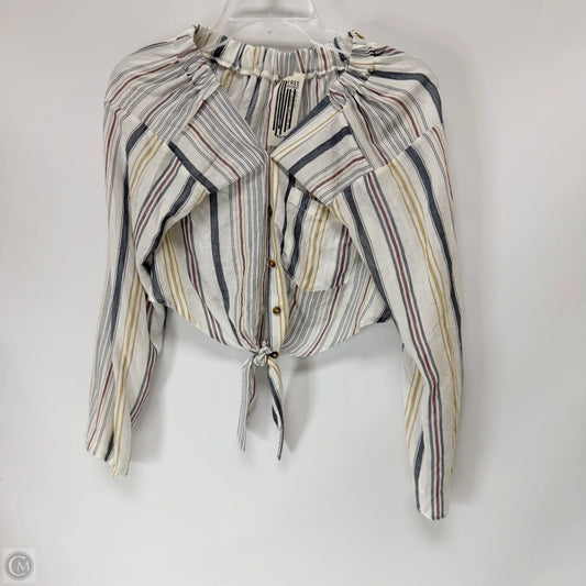 Top Long Sleeve By Free People In Striped Pattern, Size: Xs