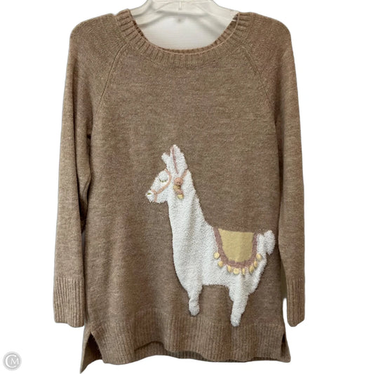 Sweater By Lc Lauren Conrad In Brown & White, Size: M