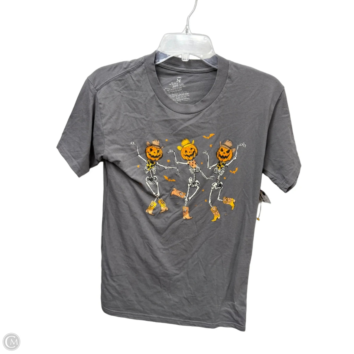 Top Short Sleeve By Cmf In Grey & Orange, Size: M