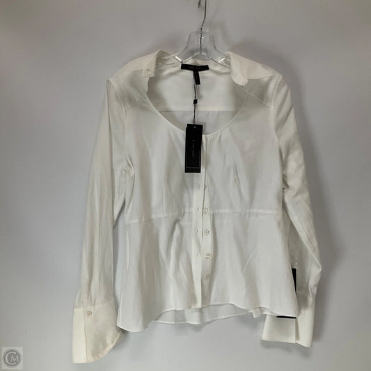 Top Long Sleeve By Bcbgmaxazria In White, Size: M