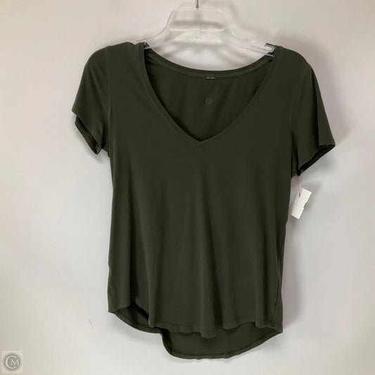 Athletic Top Short Sleeve By Lululemon In Green, Size: 6