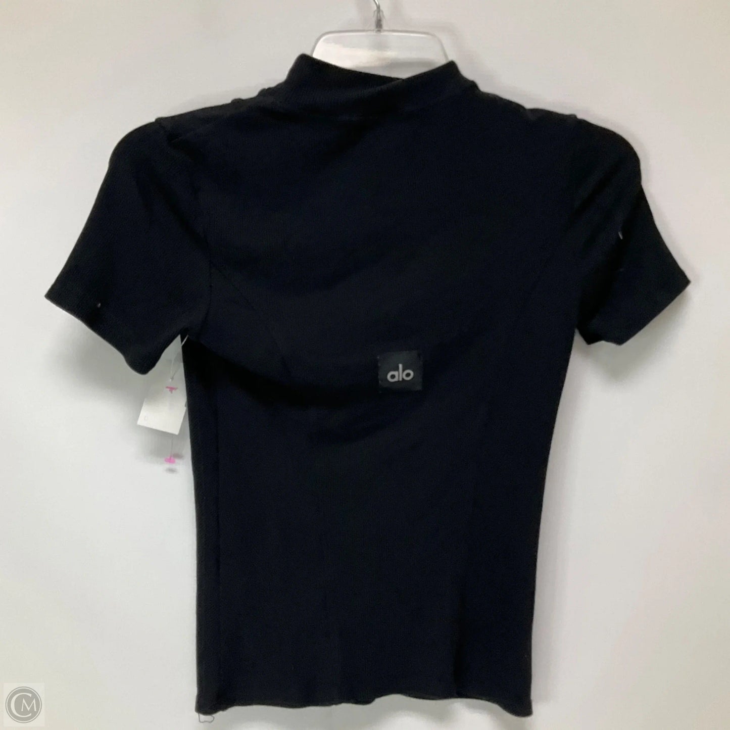 Athletic Top Short Sleeve By Alo In Black, Size: S