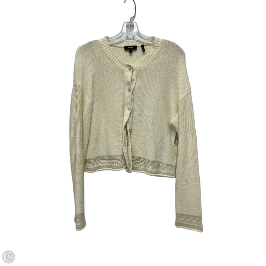 Sweater Cardigan By Theory In Cream, Size: S