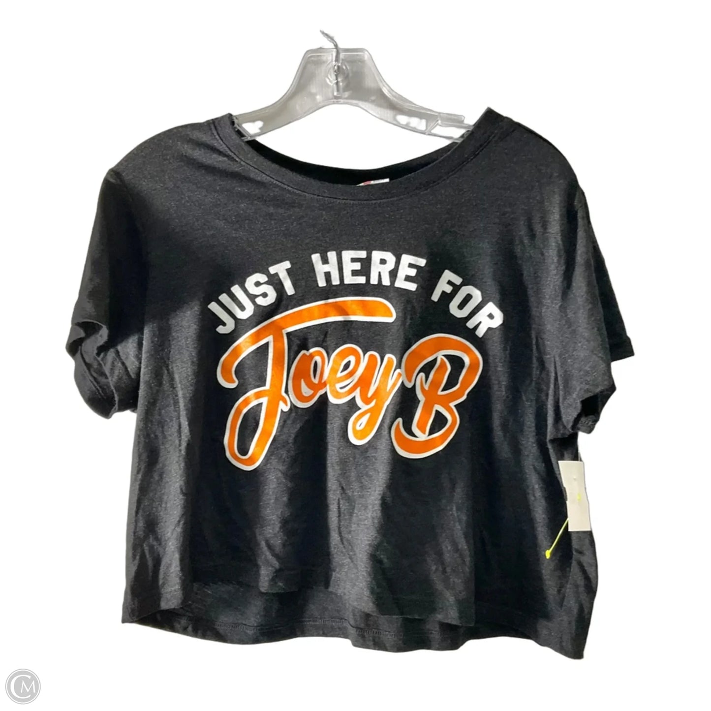 Athletic Top Short Sleeve By Cmc In Grey & Orange, Size: L
