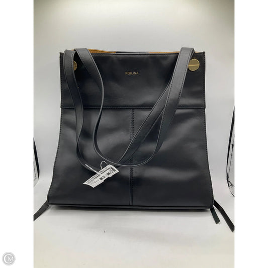 Handbag Leather By Perlina, Size: Medium