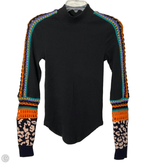 Top Long Sleeve By Free People In Black & Orange, Size: Xs