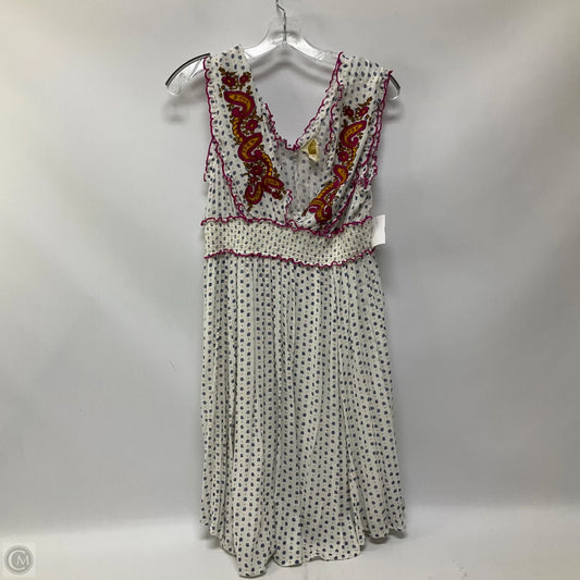 Dress Casual Short By Anthropologie In Blue & White, Size: M